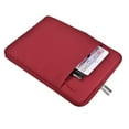 thumbnail image 5 of Mosiso for Macbook Air/Pro 13.3" Laptop Sleeve Briefcase Handbag Water Resistant Polyester Carrying Pouch Zipper Notebook Computer Bag, Red, 5 of 6