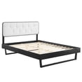 thumbnail image 3 of Modway Bridgette King Wood Platform Bed With Angular Frame, Black/White, 3 of 3