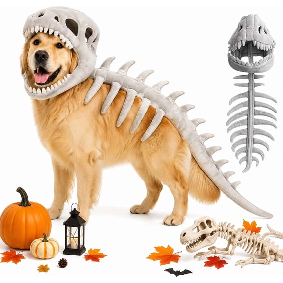 Dog Dinosaur Costume, Dinosaur Costume for Dogs, Plush Dino Outfit for Medium Large Dogs