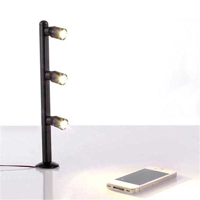 2W 3W Jewelry Display Showcase LED Upright Pole Light Shop Desk Make-up Spot Lamp white 3W black 250mm