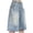 Blue, variant on Girls Denim Bermuda Shorts Y2k Casual Wide Leg Jean Long Shorts Knee Length Jorts Summer Jean Shorts Streetwear
