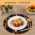 thumbnail image 4 of Red Geometric Round 15 Inch Placemats Set of 2, Vintage Abstract Stripes Aesthetic Art HeatResistant Non Slip Place Mats for Dining Table, Wipeable Braided Kitchen Table Mats for Housewarming, 4 of 9