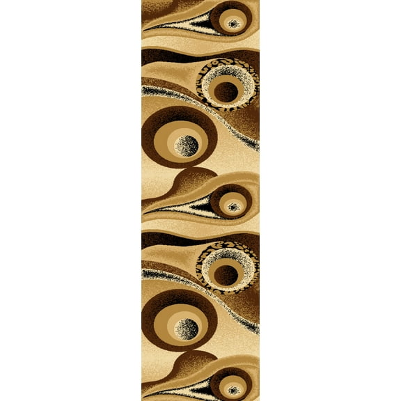 PREMIUM 3D Hand Carved Modern 2x7 2x8 Runner Rug Contemporary 1504 Chocolate Brown