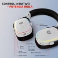thumbnail image 4 of Audifonos Diadema Gamer BALAM RUSH AEON EXPERT HS1100 Inalambrico USB 2.4 GHz/BT 5.3 Microfono Desmontable Sonido 7.1 RGB blanco, 4 of 6