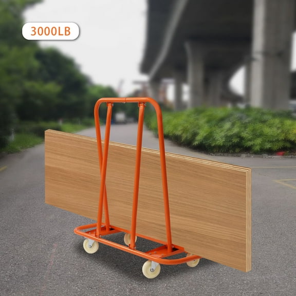 3000 lbs Drywall Sheet Cart - Plywood Panel Dolly Trolley Truck 4 Swivel Wheels