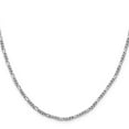 thumbnail image 6 of Auriga Fine Jewelry 925 Sterling Silver Rhodium-plated 2.5 mm Figaro Chain Necklace for Women 24", 6 of 7