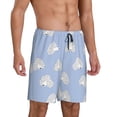thumbnail image 2 of Kdxio Cute Poodle Dog Print Mens Sleep Shorts Bottoms Soft Comfy Pajama Wear Pants with Drawstring Pockets, 2 of 7