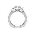 thumbnail image 5 of 1.00 T.C.W Radiant Shape Natural Diamond Latest Design Three Stone Wedding Ring for Ladies Solid 950 Platinum Size 8, 5 of 9