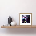 thumbnail image 2 of Football Soccer Striker Action Oil Sport Painting Number 8 Shirt Square Wooden Framed Wall Art Print Picture 8X8 Inch, 2 of 4