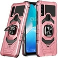thumbnail image 4 of Compatible for AT&T Maestro 3 Case w/Tempered Glass Screen Protector [Military Grade] Ring Car Mount Kickstand Shockproof Hard Phone Case - Rose Gold, 4 of 7