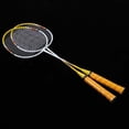 thumbnail image 1 of Double Rackets Badminton Racket Come With Bag Badminton Racket Set For Reduce Resistance Of The Wind Playing With Family, 1 of 8