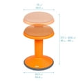 thumbnail image 2 of ECR4Kids Sitwell Wobble Stool with Cushion, Adjustable Height, Active Seating, Orange, 2 of 9