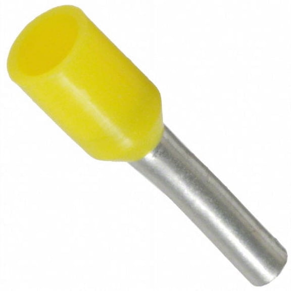 Eclipse Wire Ferrule, Yellow, AWG 24, 6 mm Barrel, Sold 500 / Zack pack (701-104)