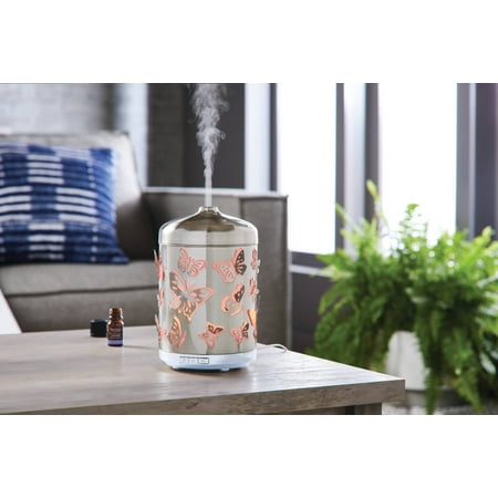 Better Homes & Gardens 250 mL Ultrasonic Aroma Diffuser, Butterflies