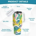 thumbnail image 2 of Yayeee 30oz Double-Wall Insulated Stainless Steel Tumbler with Handle Bottle, Yellow Mountains, 2 of 8