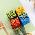 thumbnail image 3 of 12 Pack Foil Boxes Handmade Gift Boxes Assorted Color Mini Tree Ornaments Laser Candy Box Christmas Tree Ornaments Pendant Decoration, 1.96*1.96*1.96 inch, 3 of 9