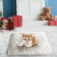 thumbnail image 6 of Dog Bed 24 Inch Orthopedic Pet Mat with Raised Edges Winter Warm Anti Anxiety Cuddler for Small Medium Dogs Washable Home Decor Friendly, 6 of 7