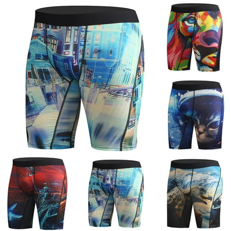 

vbnergoie Men s Skinny Sports Anti-Wear Leg Ice Silk Digital Boxer Briefs Lingerie Kimono Skirt Set Lingerie for Women