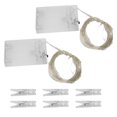 thumbnail image 4 of Cadena de luces con clip para fotos, luces decorativas navideñas con 80 clips para bodas, 4 of 8