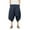 Navy, variant on toraway Summer Men Cargo Pants Black Men Summer Casual Drawstring Mid Waist Cotton Loose Cropped with Pockets XL