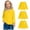 Yellow, variant on Bnwani Toddler Shirts Long Sleeve Cotton Black Crew Neck Soft Casual Fashion Cute Solid Tops 12-24 Momths