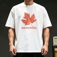 thumbnail image 5 of Fengqque Mens Oversized T-Shirts Fashion Loose Fit Crewneck Tshirt Streetwear Heavyweight Short Sleeve Gym Workout Tops White XL(XL), 5 of 8