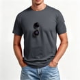 thumbnail image 2 of OIOLOYJM Men's Workout T-Shirt Summer Sport Quick Dry Stretch Lightweight Shirts Casual Basic Athletic Work Tops (No Sunglasses) Gray M, 2 of 4