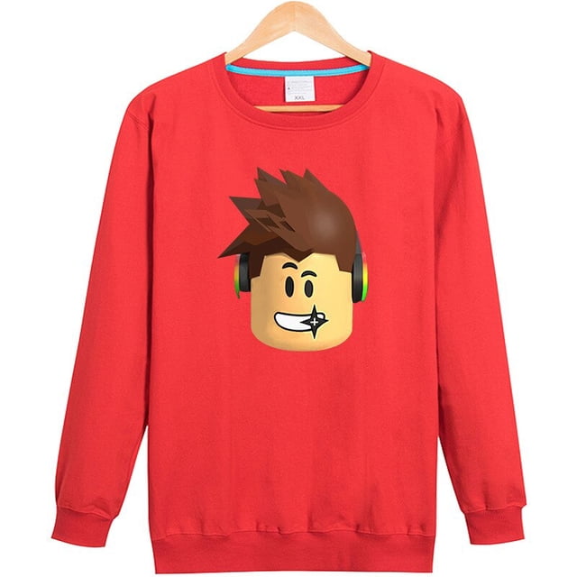 Roblox-suéter de cuello redondo para niños y adultos, chaqueta periférica, camisa de fondo, estilo informal de manga larga, primavera y otoño
