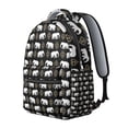 thumbnail image 2 of Vintage ethnic floral elephant school backpack for Student, bohemian mandala pattern, breathable and adjustable straps, durable oxford fabric, great for students, 2 of 5