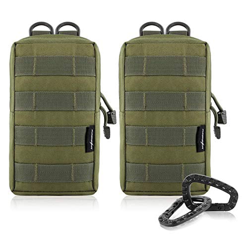 Tactical Compact Water-resistant EDC Pouch 2-Pack Molle Pouches