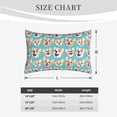 thumbnail image 3 of Plush Throw Pillow Covers, Cute Corgi Head Pillow Cases with Invisible Zipper, Breathable Microfiber Pillow Cases Standard Size for Sleeping Bedroom Sofa Living Room 16x24, 3 of 5