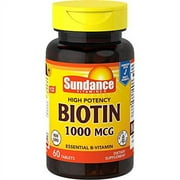 Sundance Biotin 1000 mcg Softgels, 60 Count, 6 Pack