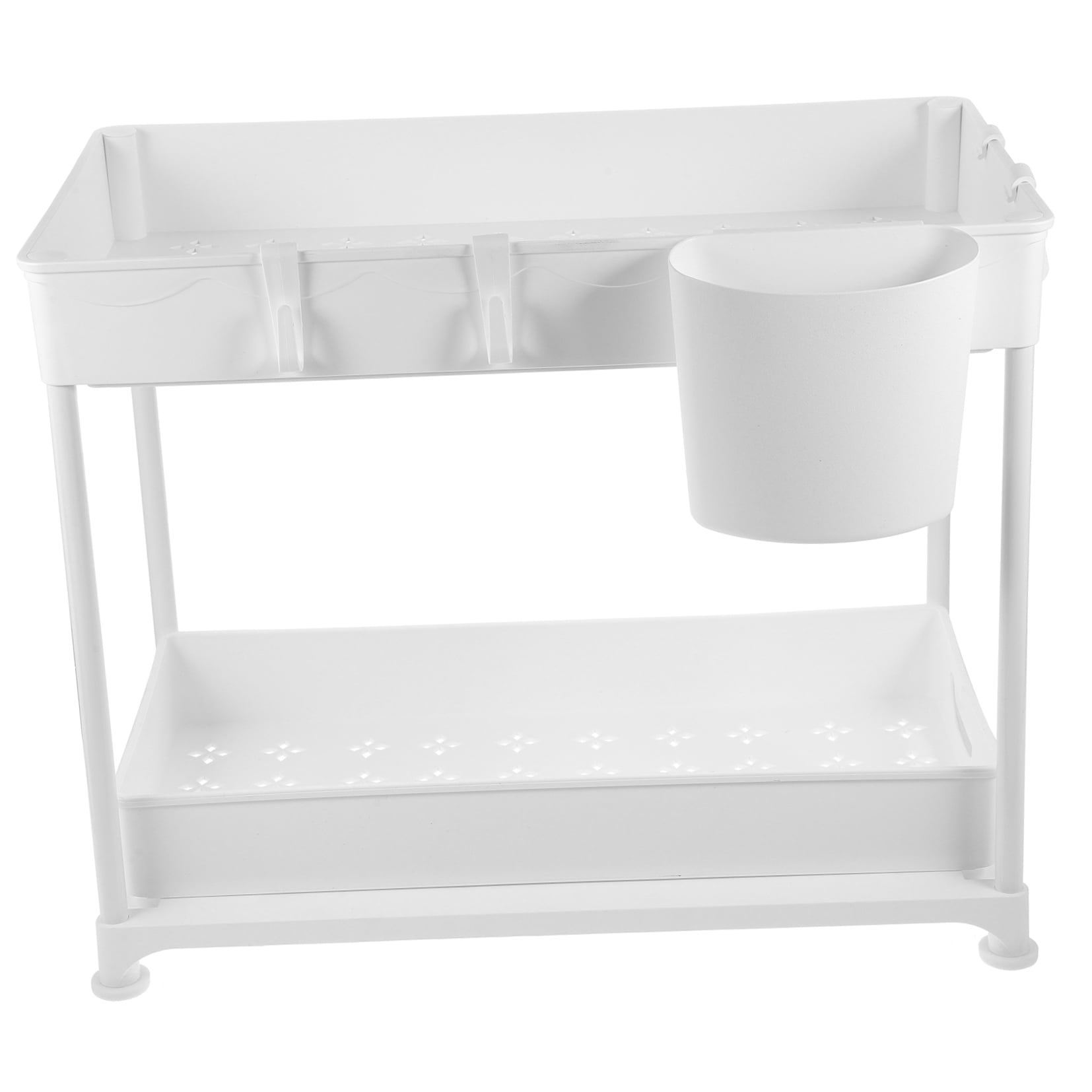 GOOHOCHY Under Sink Pull-Out Drawer Organizer, Space-Saving Kitchen Cabinet Storage Rack for Counter and Cabinet Organization