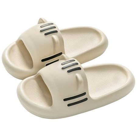 

Summer Savings Clearance! PEZHADA Womens Sandals Slippers for Women Mens Cartoon Slippers Super Soft Breathable Anti-Slip Bedroom Home Slippers Khaki