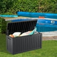 thumbnail image 6 of Decksplore 80 Gallon Lockable Resin Deck Box, Waterproof & Outdoor Storage Box for Outdoor Cushion Storage and Outdoor Delivery Storage Black, 6 of 13