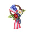 thumbnail image 2 of Lilgiuy 4th of July Large Flower Wreath Bow Red White and Blue Star Striped Bow Patriotic Ribbon Bow for Indoor Outdoor Front Door Flower Wreath Holiday Independence Day Party Wall Decoration, Blue, 2 of 5