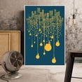 thumbnail image 2 of IDEA4WALL Framed Canvas Wall Art Minimalist Abstract Bulb Painting Prints for Modern Home Decoration Ready to Hang - 24x36 inches, 2 of 4