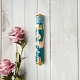 thumbnail image 5 of Matashi Hand Painted 5.5" Blue and Ivory Enamel Jerusalem Cityscape Mezuzah Embellished w/ a Star of David and fine, 5 of 7