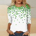 thumbnail image 2 of YanHoo Funny St. Patricks Day Shirts Women 3/4 Sleeve Plus Size Tops 2024 Trendy 3/4 Sleeve Tops Pullover Casual Crewneck Sweatshirts Ladies Spring Shirts Prime Sale under 10 dollars Clearance, 2 of 6
