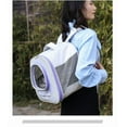 thumbnail image 2 of Astronaut Pet Carrier Backpack - Transparent Window Ventilated Travel Case for Small Animals, Lightweight Portable Puppy Cat Rabbit Hamster Carrier, Durable PC EVA Material for Camping Hiking, 2 of 3