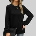 thumbnail image 7 of STETMN Casual Round Neck Tops for Women Lightweight Long Sleeve Plain Shirt Fall Basic Layer T-shirt, 7 of 7