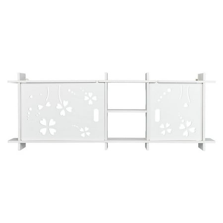 Plastic Leaflet Display Rack Multi-functional Wall Hanging Storage Shelf TV Room Home Bedroom Wood Plastic Board Organizer Display Storage Rack ()