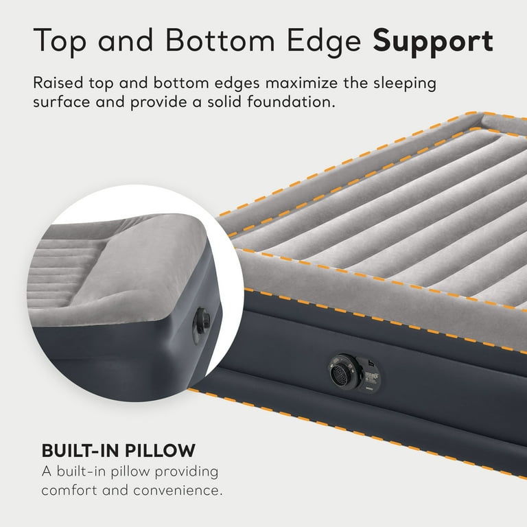 Intex Dura Beam Plus Deluxe Airbed King 2 Pack with Built-In Pump