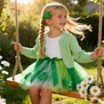 thumbnail image 4 of WOYY Big Girls St. Patrick's Day Clover Tutu Skirt Party Dance Tulle Skirt, Sizes 9-11, 4 of 6