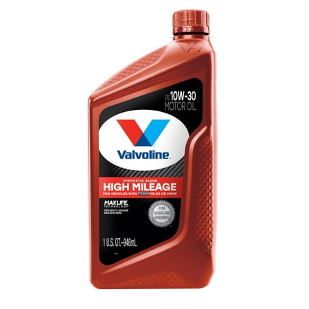 Valvoline High Mileage MaxLife 10W-30 Synthetic Blend Motor Oil 1 QT