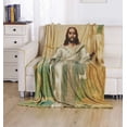 thumbnail image 4 of Décor&More Jesus Christ Religious 50" x 70" Oversized Super Soft Microplush Throw Blanket, 4 of 7