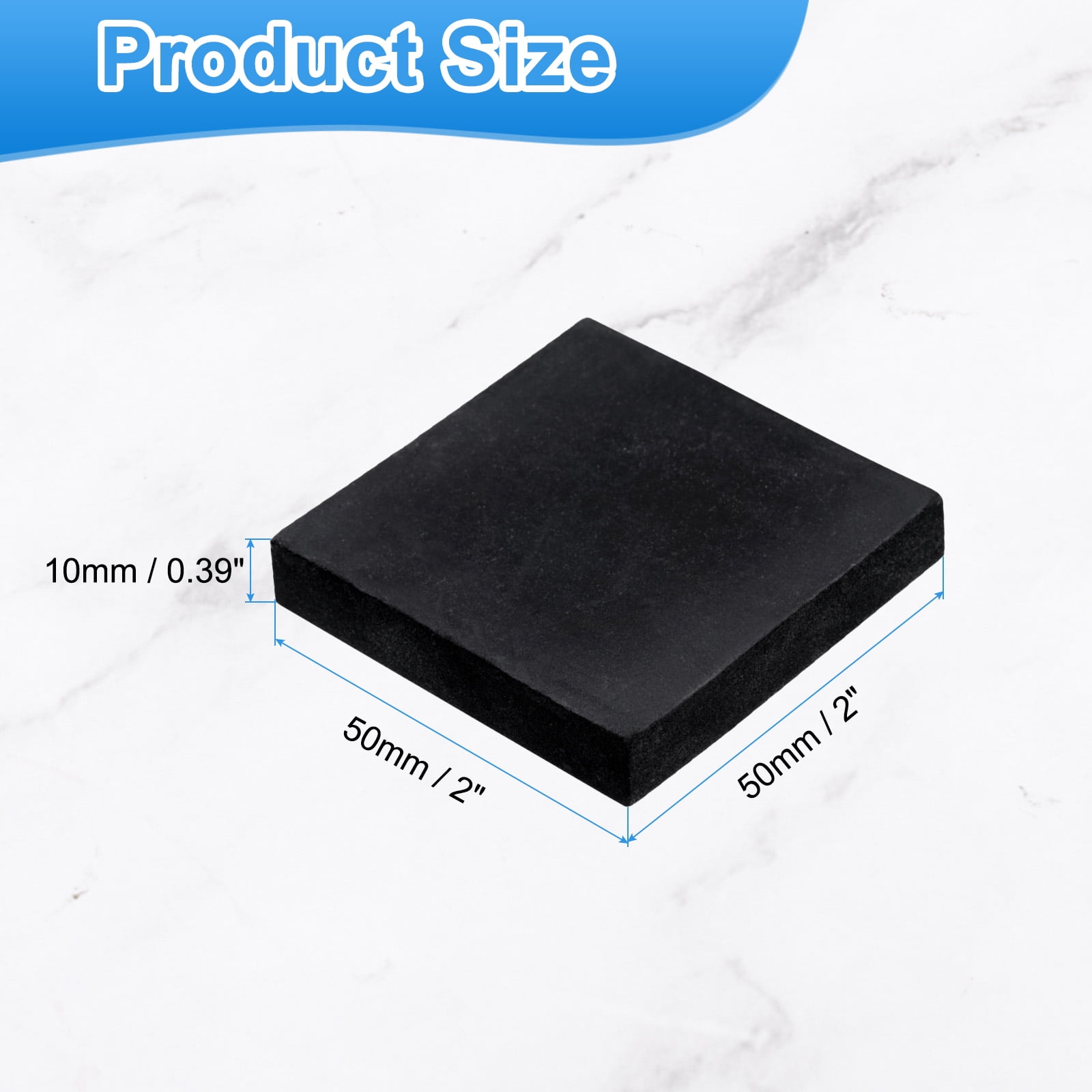 Uxcell 24 Pack Rubber Anti Vibration Pads, 2" x 2" x 0.4" Square Rubber Shock Absorbing Washer Pads, Non-Skid Protector Mat for Washer Dryer Air Conditioner Compressor