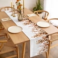 thumbnail image 3 of Table Runner 48 Inches Long for Kitchen Dining, Orange Eucalyptus Dresser Scarf Farmhouse, Dining Table Decorations for Wedding/Parties, Fall Weeping Botanical Leaf Watercolor 13 x 48 In, 3 of 8