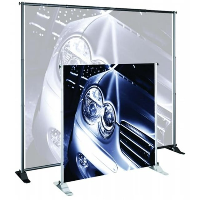 Testrite Visual Products BN4-S Grand Format Banner Stands 30 in.-48 in. Large Banner Stand- Black