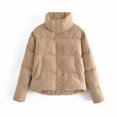 thumbnail image 1 of Cameland Womens Full Zip Puffer Jacket Long Sleeve Quilted Jackets Short Winter Coats with Pockets, 1 of 5